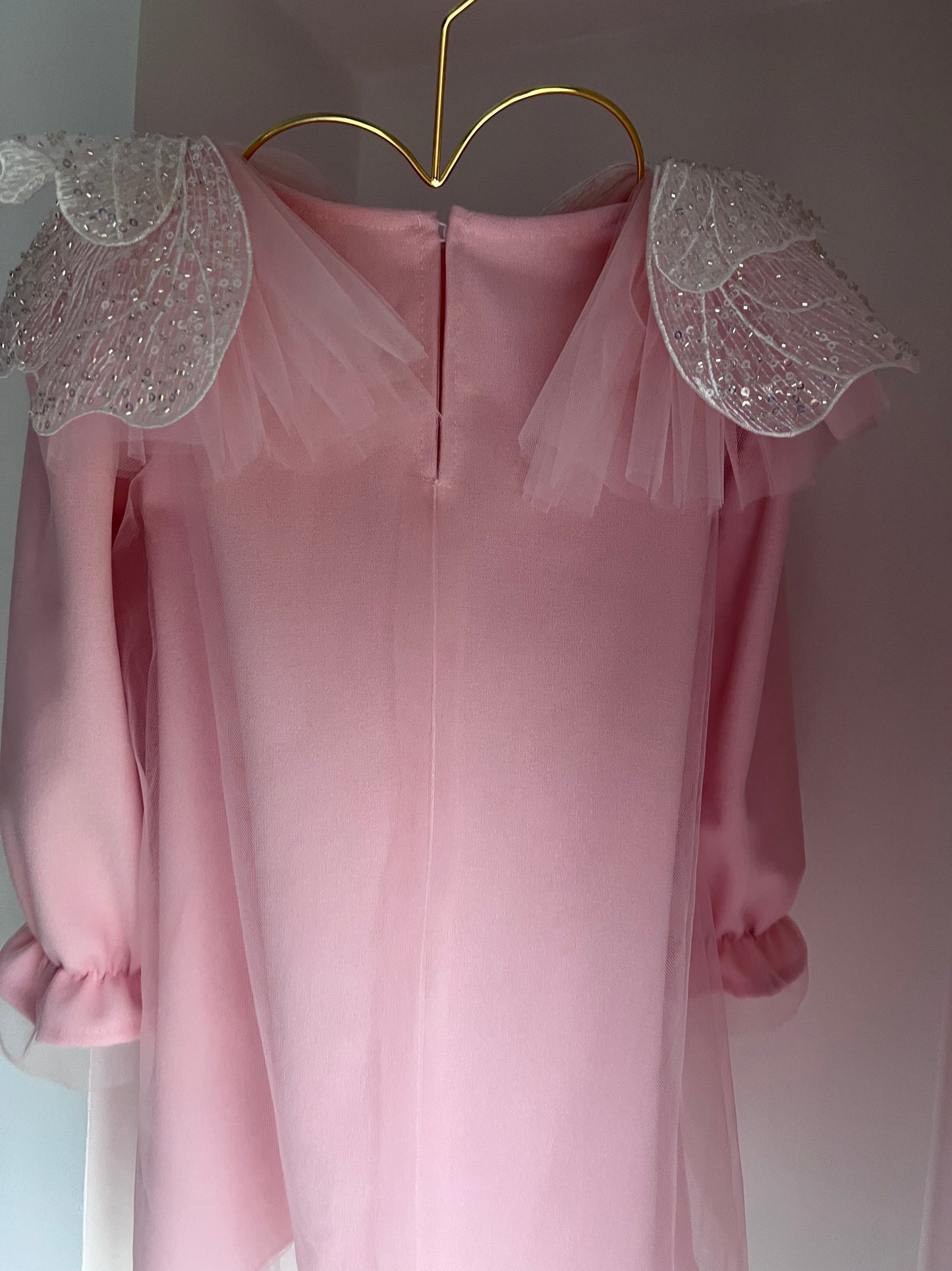 Mergaitiška suknelė - Rausvi sparniukai