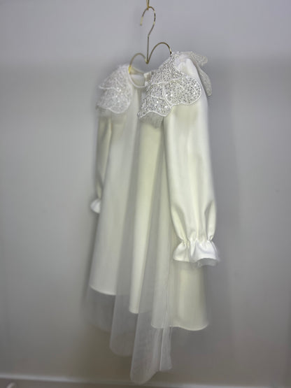 Mergaitiška suknelė - Balti sparniukai