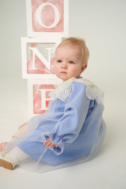 Mergaitiška suknelė - Baby blue sparniukai
