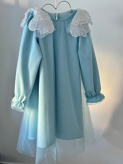 Mergaitiška suknelė - Baby blue sparniukai
