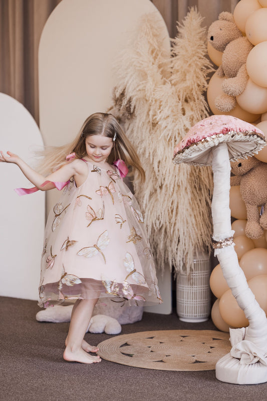 Suknelė - Rausvi laumžirgiai