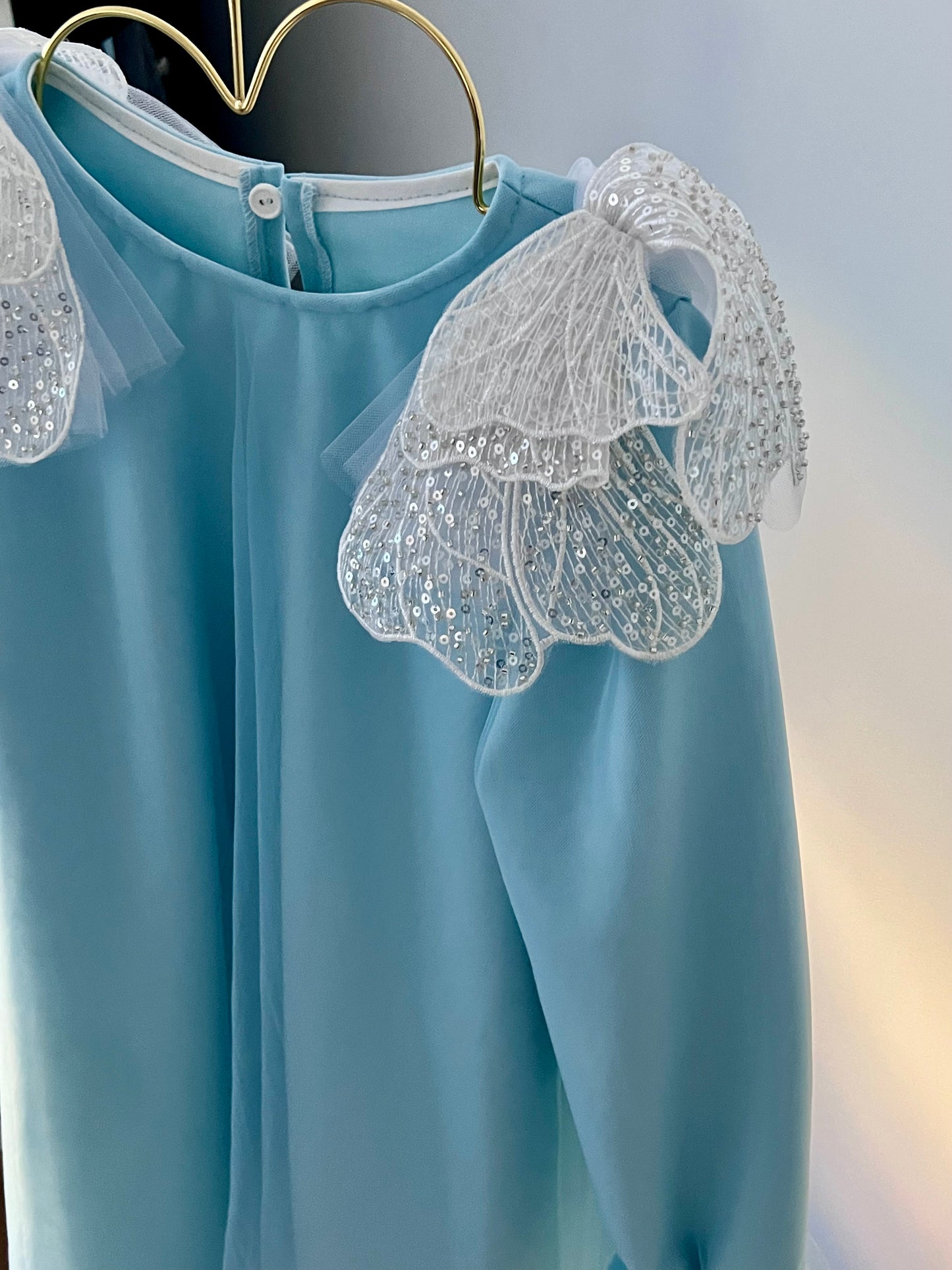 Mergaitiška suknelė - Baby blue sparniukai