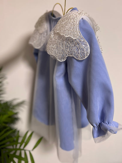 Mergaitiška suknelė - Baby blue sparniukai