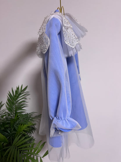 Mergaitiška suknelė - Baby blue sparniukai