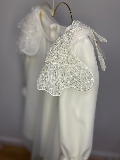 Mergaitiška suknelė - Balti sparniukai